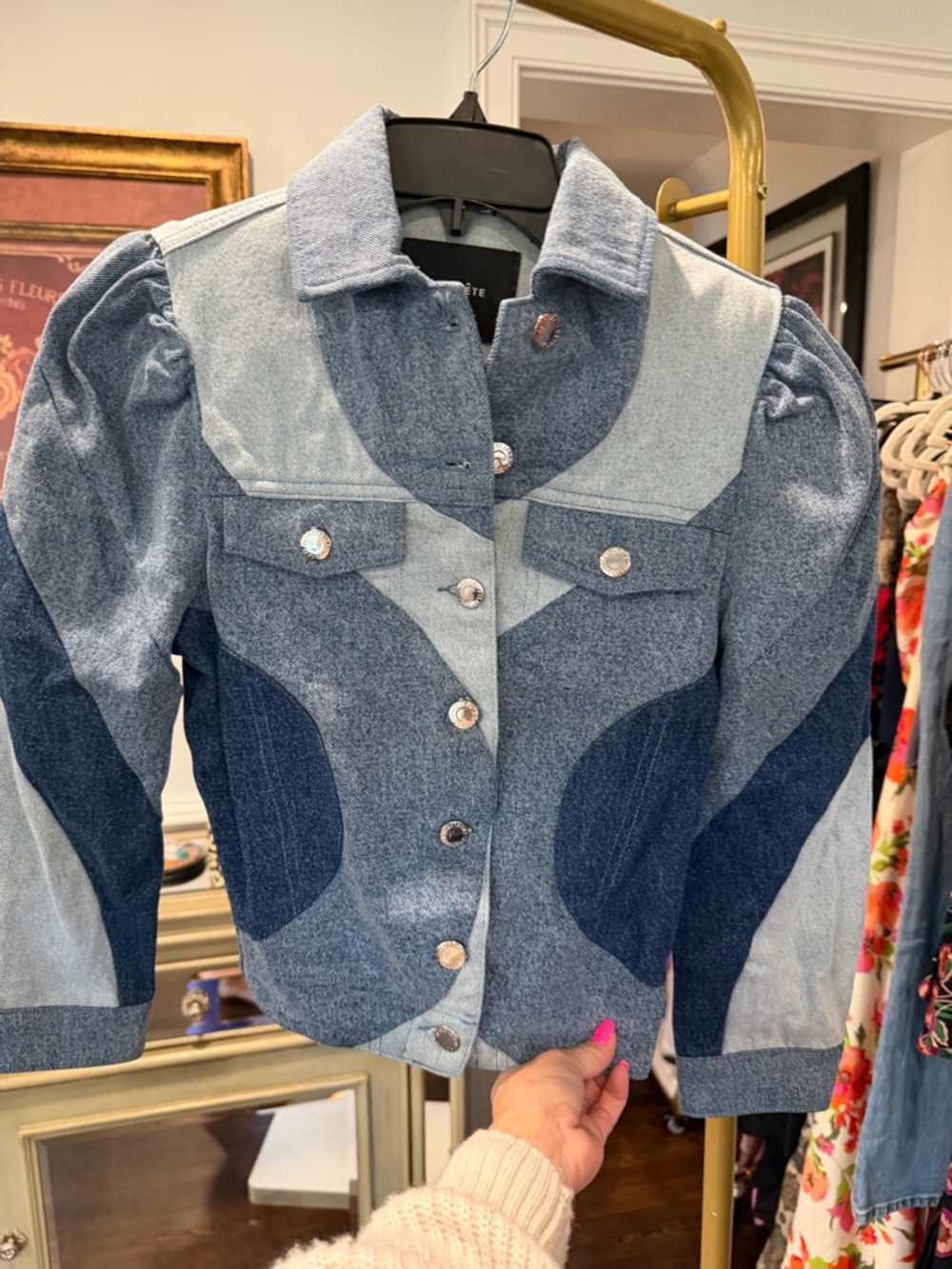 Retrofete Patchwork Denim Jacket - Picture 2 of 6
